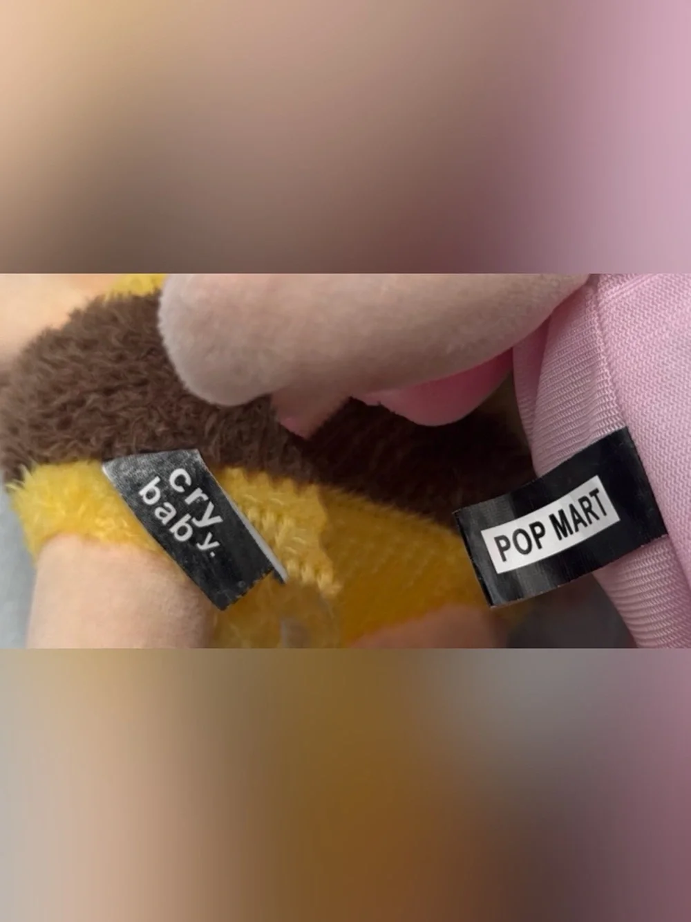 Pop mart cry baby plush doll